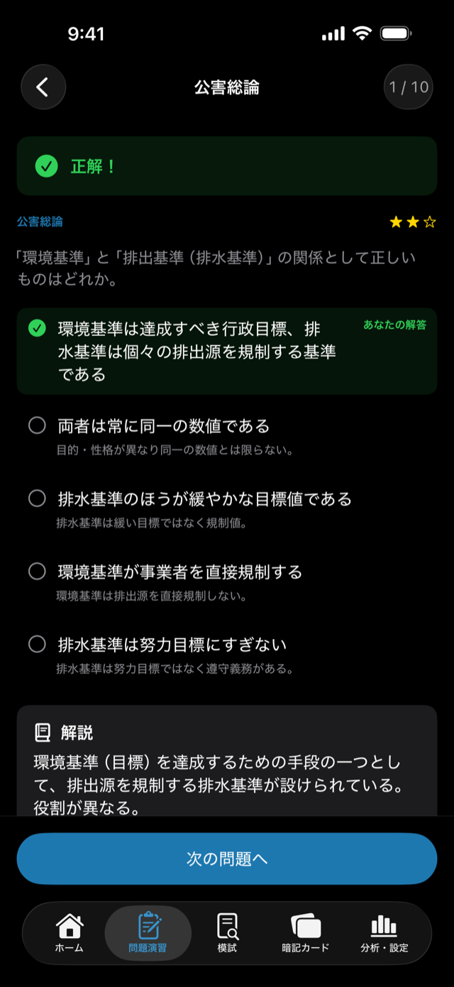 選択肢ごとの解説